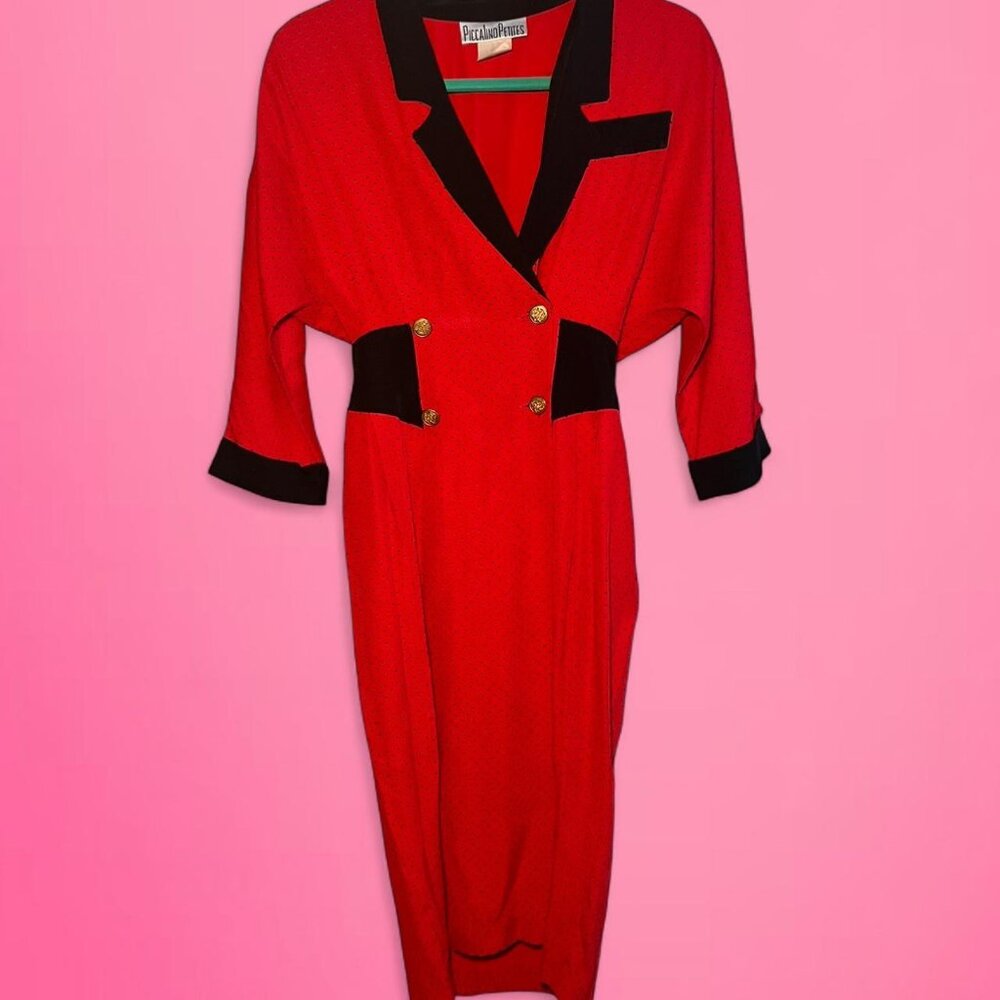 Vintage 80s 90s polka dot dress